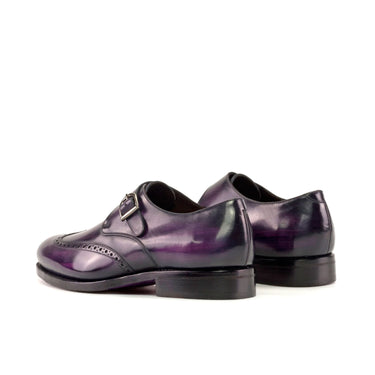 DapperFam Brenno in Purple Men's Hand-Painted Patina Single Monk in #color_