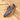 DapperFam Brenno in Tweed / Denim Men's Sartorial & Hand-Painted Patina Single Monk