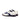 DapperFam Brenno in White / Navy Men's Italian Leather & Italian Suede Single Monk