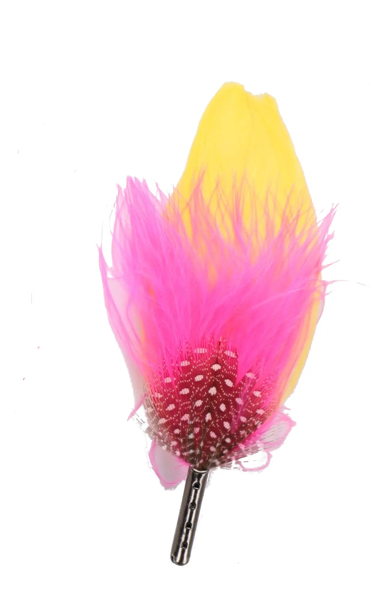DapperFam Carnival Rio 4 in Pink / Yellow Hat Feather Black Tip