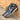 DapperFam Cesare in Grey / Denim Men's Hand-Painted Patina Sneaker in
