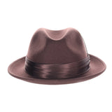 DapperFam Fellini Crushable Wool Fedora in Dark BRown