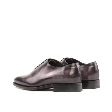 DapperFam Giuliano in Aubergine Men's Hand-Painted Patina Whole Cut in #color_