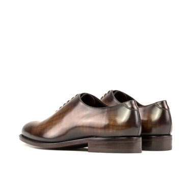 DapperFam Giuliano in Brown Men's Hand-Painted Patina Whole Cut in