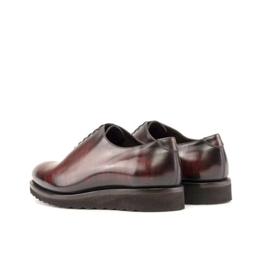 DapperFam Giuliano in Burgundy Men's Hand-Painted Patina Whole Cut in