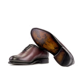 DapperFam Giuliano in Burgundy Men's Italian Leather Whole Cut