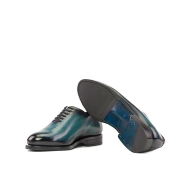 DapperFam Giuliano in Turquoise Men's Hand-Painted Patina Whole Cut in #color_