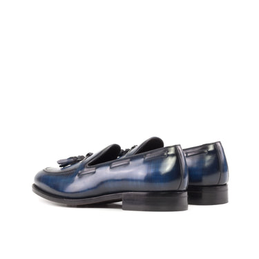 DapperFam Luciano in Denim Men's Hand-Painted Patina Loafer in