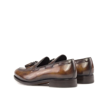 DapperFam Luciano in Fire Men's Hand-Painted Patina Loafer in #color_
