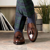 DapperFam Luciano in Med Brown Men's Italian Leather Loafer — Style 5521