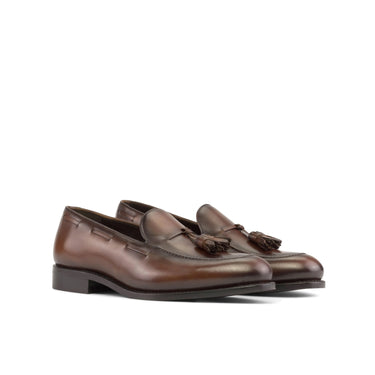 DapperFam Luciano in Med Brown Men's Italian Leather Loafer in Med Brown