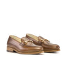 DapperFam Luciano in Med Brown Men's Italian Leather Loafer in Med Brown #color_ Med Brown