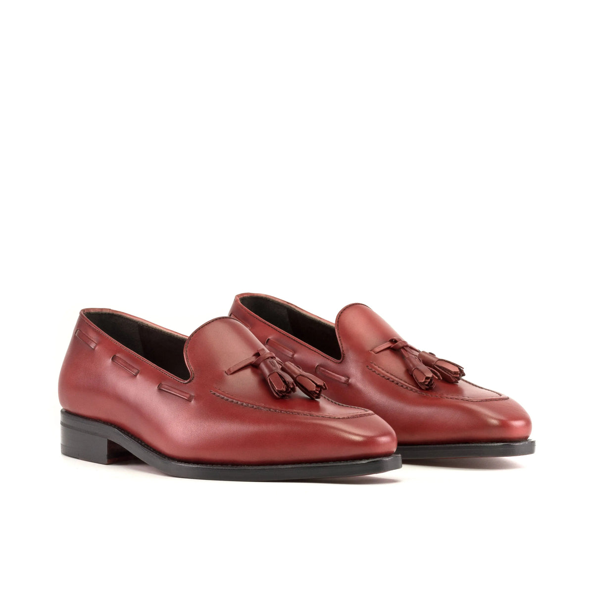 Zanni‎ Perugia men\'s 8  Hand made in  Italy Red slip on loafers 500$+ Retail Zula Velour Suede/Leather Penny Loafer – Calzoleria Toscana  main image 2