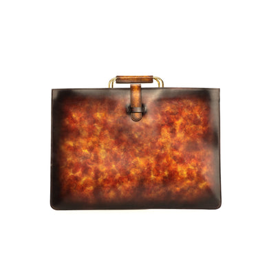 DapperFam Luxe Men's Satchel in Black