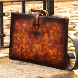 DapperFam Luxe Men's Satchel in Black