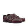 DapperFam Monaco in Burgundy Men's Italian Full Grain Leather Double Monk in Burgundy
