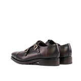 DapperFam Monaco in Dark Brown Men's Italian Leather Double Monk