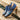 DapperFam Monaco in Jeans / Denim Men's Sartorial & Hand-Painted Patina Double Monk