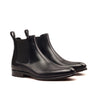 DapperFam Monza in Black Men's Italian Leather Chelsea Boot in Black