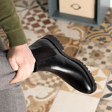 DapperFam Monza in Black Men's Italian Leather Chelsea Boot