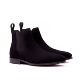 DapperFam Monza in Black Men's Lux Suede Chelsea Boot