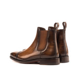 DapperFam Monza in Brown Men's Hand-Painted Patina Chelsea Boot