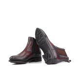 DapperFam Monza in Burgundy Men's Italian Leather Chelsea Boot