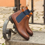 DapperFam Monza in Med Brown Men's Italian Leather Chelsea Boot