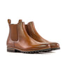 DapperFam Monza in Med Brown Men's Italian Leather Chelsea Boot in Med Brown