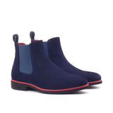 DapperFam Monza in Navy Men's Italian Suede Chelsea Boot