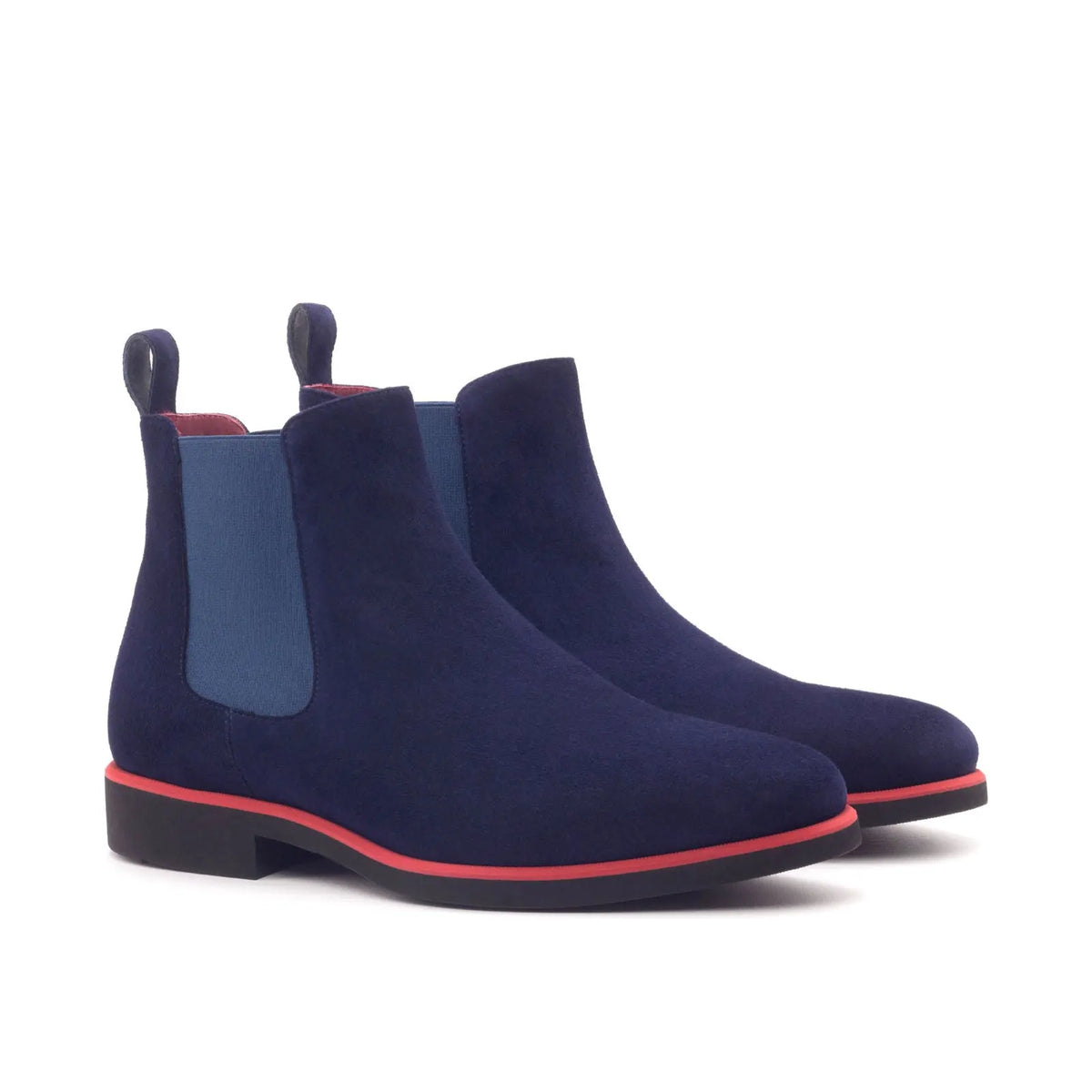 BONTONI Visionario Men’s Navy Blue Suede Monk Boot 9.5 Italian Luxury Designer Bontoni Quasimodo Navy • Brogue main image 2