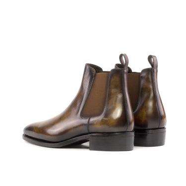 DapperFam Monza in Tobacco Men's Hand-Painted Patina Chelsea Boot in #color_