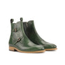 DapperFam Octavian in Forest Men's Italian Leather Buckle Boot in Forest #color_ Forest