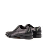 DapperFam Rafael in Black Men's Italian Leather Oxford