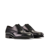 DapperFam Rafael in Black Men's Italian Leather Oxford — Style 5267