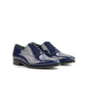 DapperFam Rafael in Cobalt Blue Men's Italian Patent Leather Oxford in Cobalt Blue
