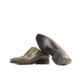 DapperFam Rafael in Olive Men's Italian Leather Oxford