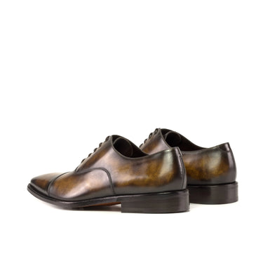 DapperFam Rafael in Tobacco Men's Hand-Painted Patina Oxford in #color_