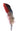DapperFam Red & Black 4 in Iridescent Duckwing Hat Feather in Black Tip