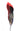 DapperFam Red & Black 4 in Iridescent Duckwing Hat Feather in Silver Tip
