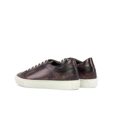 DapperFam Rivale in Aubergine Men's Hand-Painted Patina Trainer in #color_