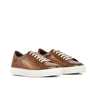 DapperFam Rivale in Brown Men's Italian Leather Trainer in Brown #color_ Brown