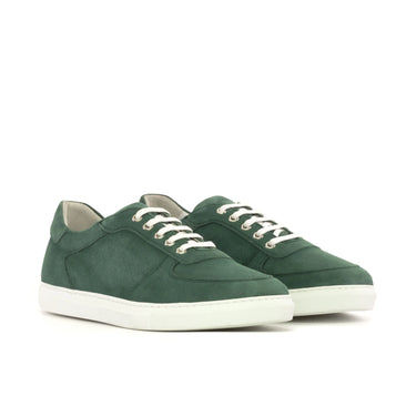 DapperFam Rivale in Forest Men's Italian Suede Trainer in Forest #color_ Forest