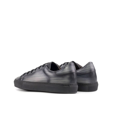 DapperFam Rivale in Grey Men's Hand-Painted Patina Trainer in