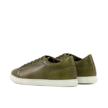 DapperFam Rivale in Olive Men's Italain Leather Trainer in #color_