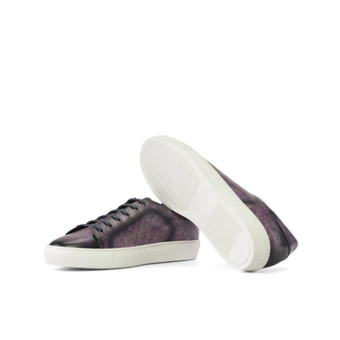 DapperFam Rivale in Purple Men's Hand-Painted Patina Trainer in #color_