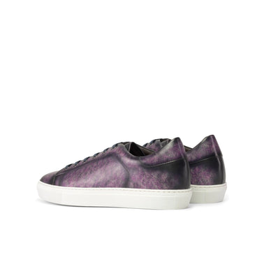 DapperFam Rivale in Purple Men's Hand-Painted Patina Trainer in