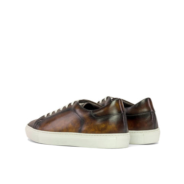 DapperFam Rivale in Tobacco Men's Hand-Painted Patina Trainer in #color_