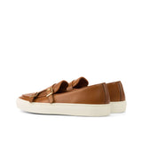 DapperFam Riviera in Cognac Men's Italian Leather Monk Sneaker