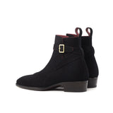DapperFam Rohan in Black Men's Lux Suede Jodhpur Boot